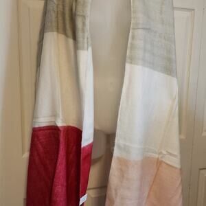 Floor Scarf Wrap red, pink, cream and grey